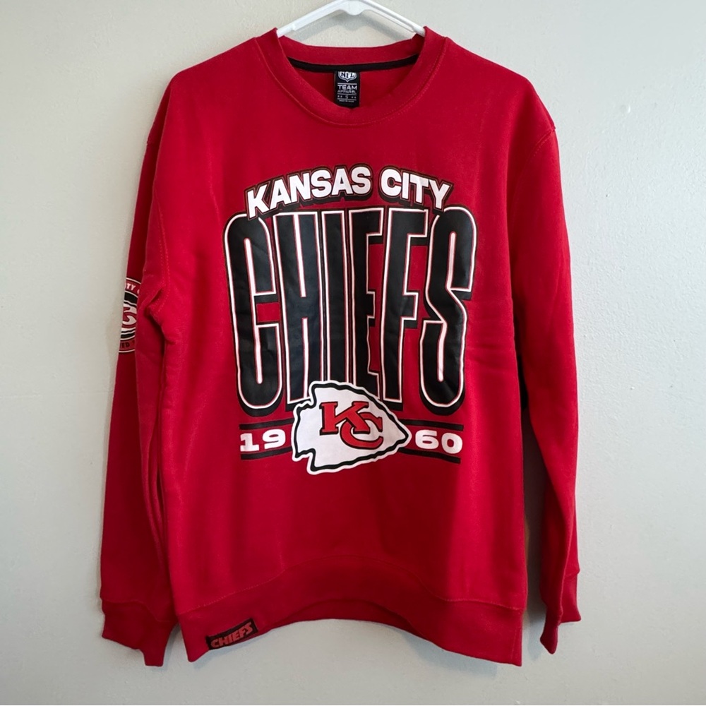 NFL Team Apparel Kansas City Chiefs Red Crewneck Sweater